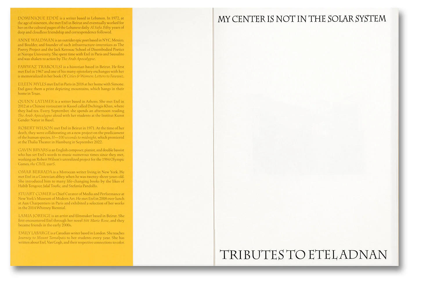 My Center is Not in the Solar System: Tributes to Etel Adnan - Image 2
